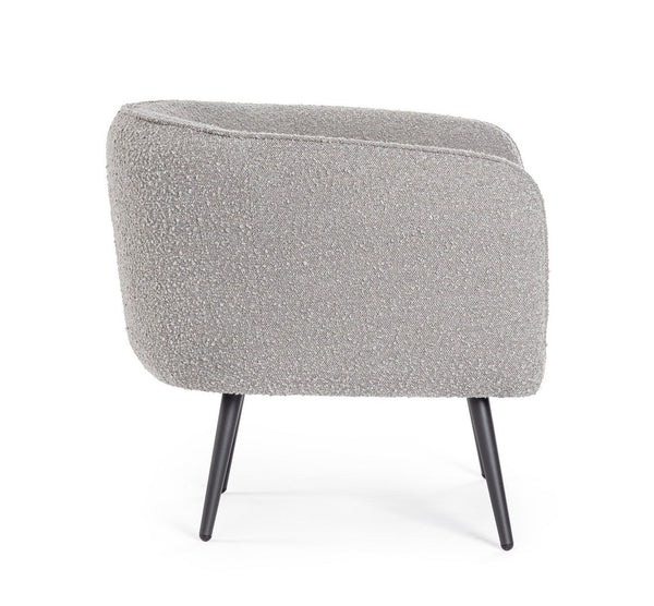 Andrea Bizzotto Avril poltrona effetto boucle grigio 0748312