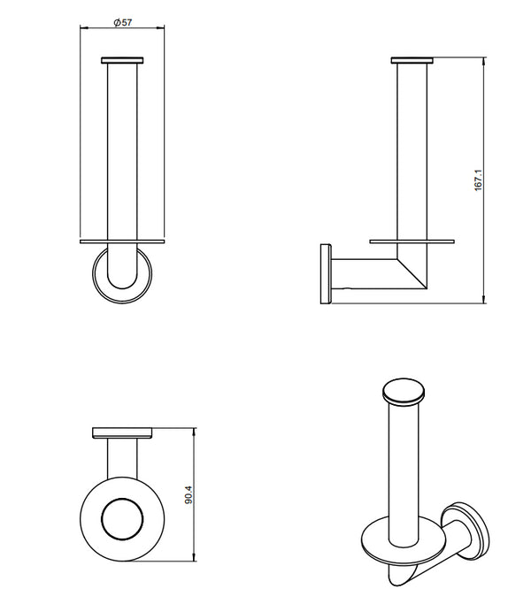 Portarotolo Verticale bagno cromo Cosmic Architect S+ 2350196