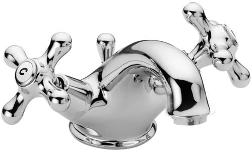 Paffoni Iris IRV065 gruppo lavabo classico con scarico, vista frontale su sfondo bianco