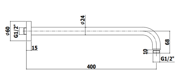 Paffoni Braccio Doccia Lusso 40 Cm Cromo