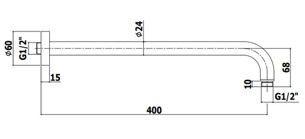 Paffoni Braccio Doccia Lusso 30 Cm Cromo