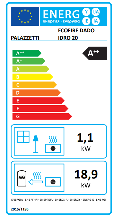 Stufa a pellet ad acqua nera Ecofire Dado Idro 20 805715341 Palazzetti