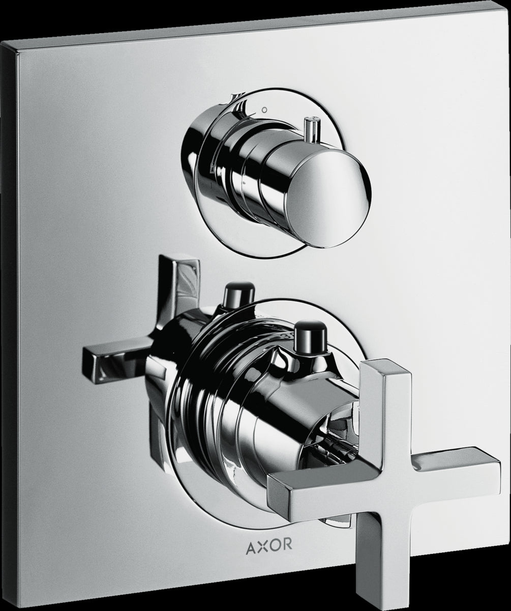 Set Esterno miscelatore Doccia Termostatico con deviarore senza parte Incasso Cromo Hansgrohe Citterio 39705000