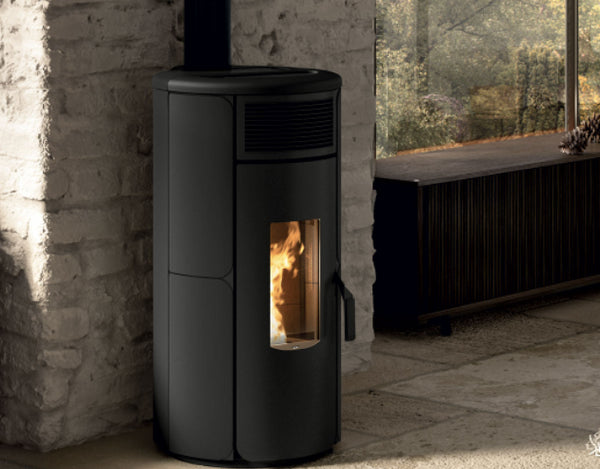 Royal Grazia E AIR 80 Stufa a pellet ad aria ermetica uscita fumi superiore 8kw nero
