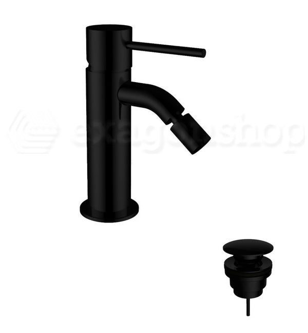 Jabil 25 Miscelatore Bidet Attacco Universale Con Scarico click clack Nero opaco