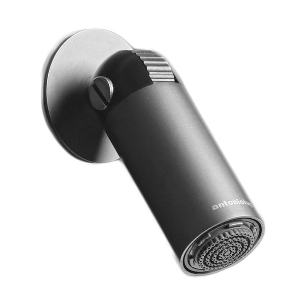 Antonio Lupi Miniazimut Soffione A Parete 5x8,7 Cm Con Regolazione Getto In Acciaio Aisi304 Grafite
