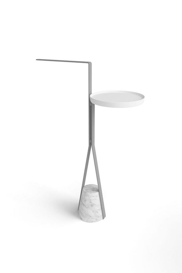 Antonio Lupi Halo 4a Portasciugamani portaoggetti in Ottone Veneziano goffrato e Base In Marmo Di Carrara