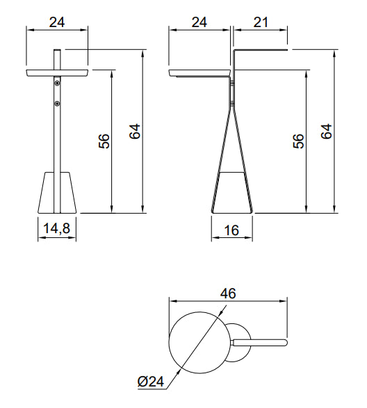 Antonio Lupi Halo 4a Portasciugamani portaoggetti in Ottone Veneziano goffrato e Base In Marmo Di Carrara