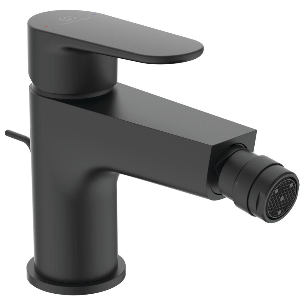 Ideal Standard Cerafine O Miscelatore Bidet Con Asta Salterello E Piletta Nero Opaco Bc705xg