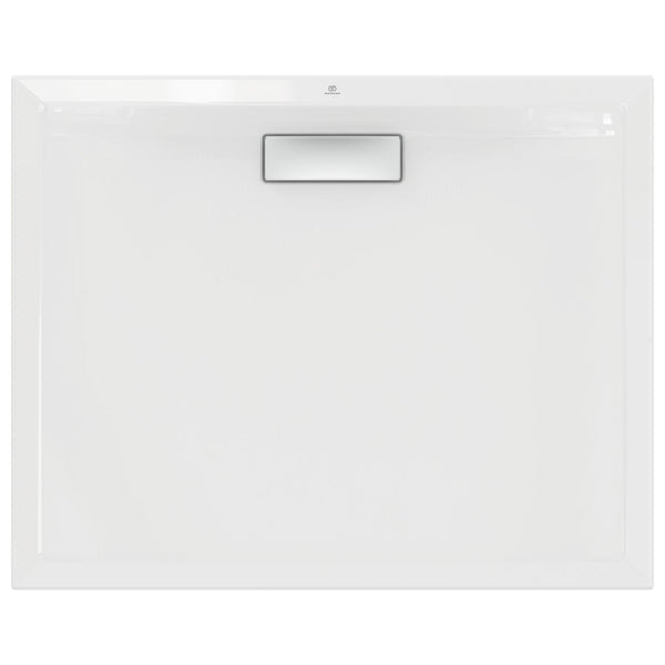 Piatto Doccia 100x80 Rettangolare 25 mm Filo e Sopra Pavimento e Su Rialzo In Acrilico Bianco Ultraflat New T446801 Ideal Standard