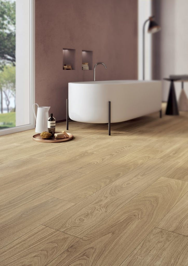 Blustyle Green Wood Pavimento Rivestimento Effetto Legno in rettificato, superficie e texture ravvicinata del gres