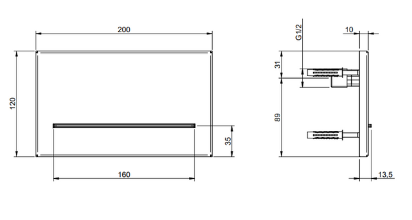 Treemme Klab RWIT6573CC05 Bocca doccia ad incasso cromo