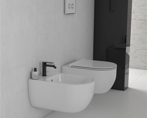 Globo Mode Vaso Sospeso Senza Brida senza sedile in ceramica Bianco
