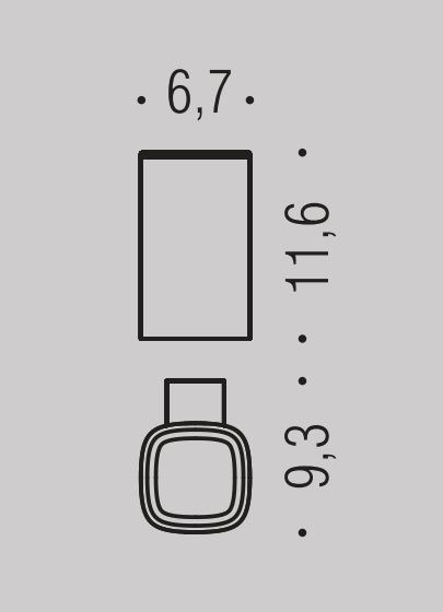 Colombo Design Trenta B30020cr bicchiere portaspazzolini a muro cromo lucido