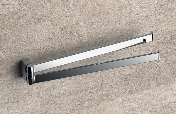 Colombo design Trenta B30120CR portasciugamani doppio a Snodo Cromo