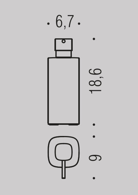 Colombo design Trenta B93410 Dispenser Spandisapone da Appoggio Nero Opaco