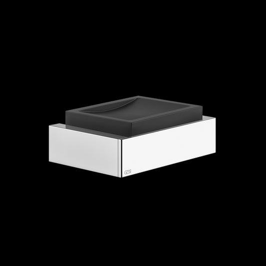 Porta Sapone A Muro Nero Cromo Rettangolo 20802 Gessi