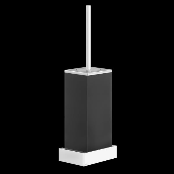 Porta Scopino wc A Muro Nero Cromo Rettangolo 20820 Gessi