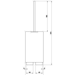 Porta Scopino wc da Appoggio Nero Cromo Rettangolo 20844 Gessi