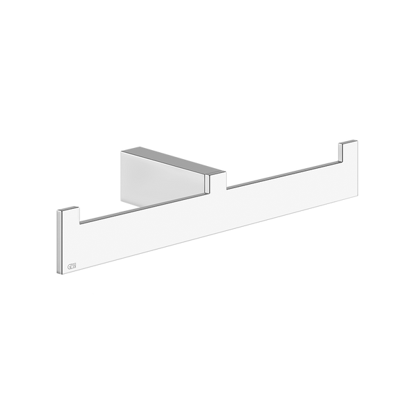 Porta Salviette doppio a Muro cromo Rettangolo Gessi Cromo Lucido montato a parete, vista del design e della finitura