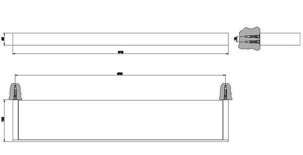 Mensola portaoggetti bagno 60 cm Con Verex Cromo Rettangolo 20945 Gessi