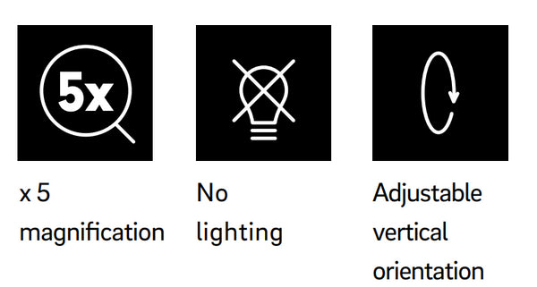 Industrias Cosmic Specchio 5x Ingranditore Da appoggio Cromo 2920186