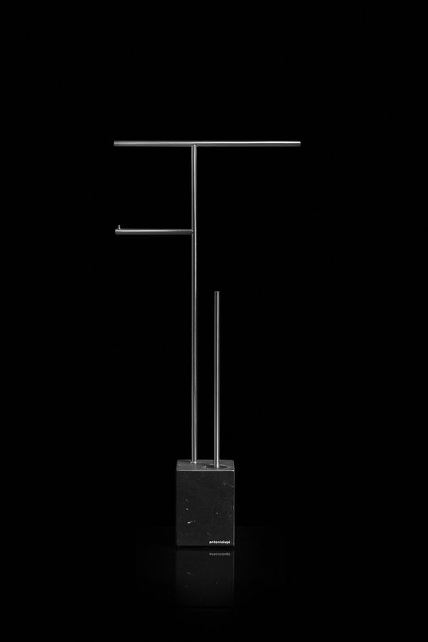 Antonio Bivio Combi2 Lupi Piantana portasalviette portarotolo portascopino Nero Marquinia