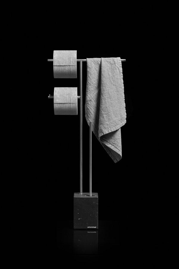 Antonio Bivio Combi2 Lupi Piantana portasalviette portarotolo portascopino Nero Marquinia