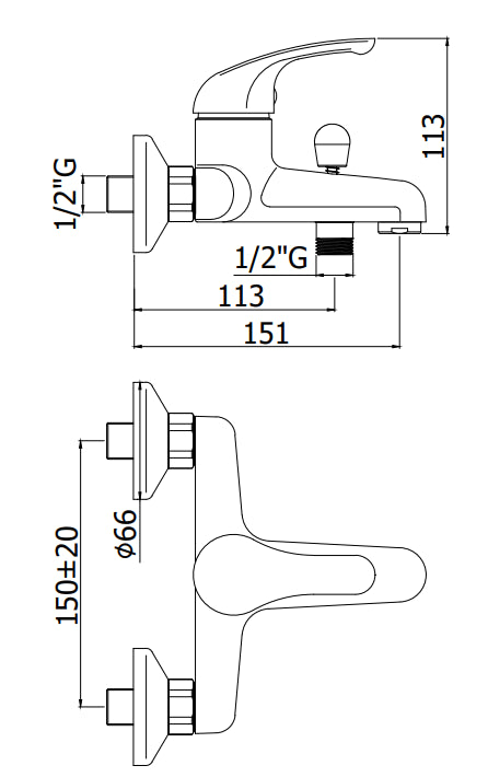 Paffoni Apollo 3 Apm3022 Miscelatore Vasca monocomando Italia Cromo