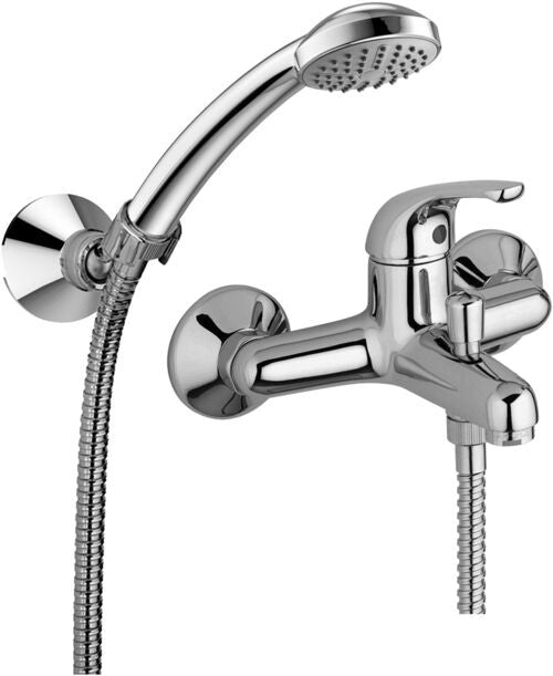Paffoni Apollo 3 Apm3022 Miscelatore Vasca Italia Con Set ambientato in box doccia con pareti in vetro