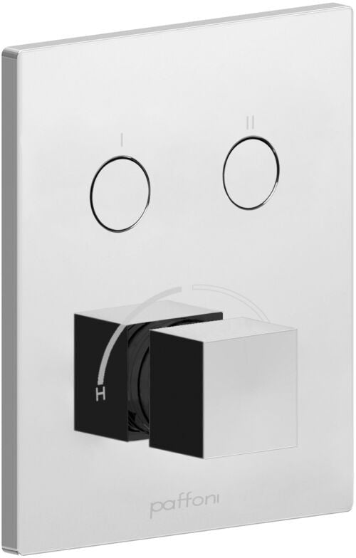 Paffoni Compactbox Cpm518 Set Esterno Miscelatore doccia ad, dettaglio ravvicinato della finitura e del marchio