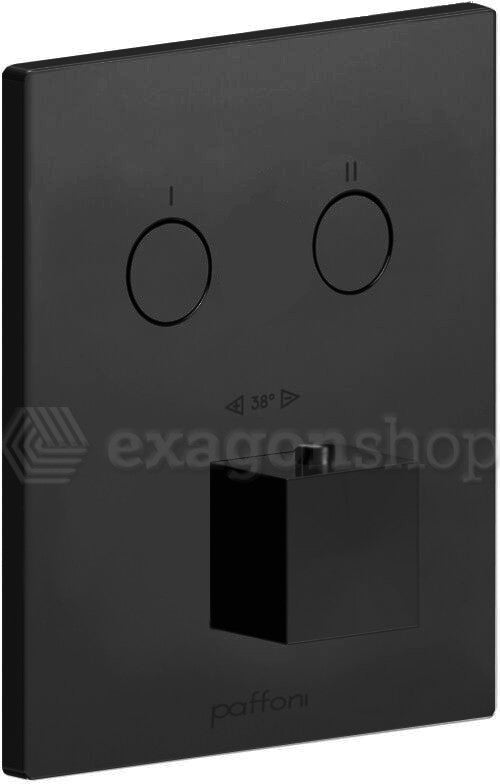 Paffoni Compact Box Cpt518no Set Esterno doccia Termostatico 2 Funzioni Senza Parte Incasso Nero Opaco