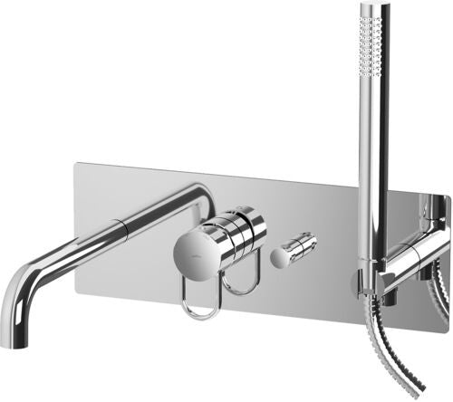 Paffoni Joker Jk001 Miscelatore Vasca Incasso Con Deviatore ambientato in box doccia con pareti in vetro