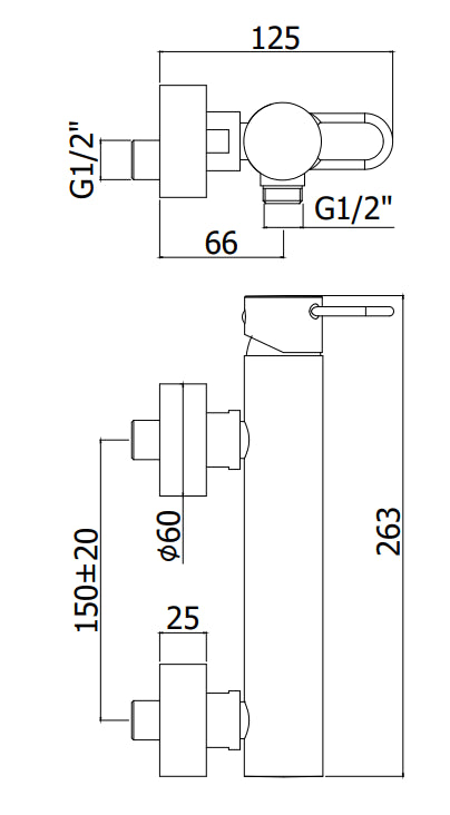 Paffoni Joker Jk168 Miscelatore Doccia Esterno Nero Opaco