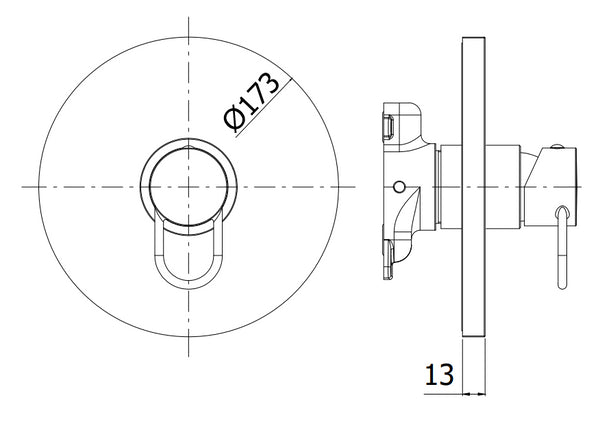 Paffoni Joker Jkbox010 Miscelatore doccia Incasso con Piastra Abs Cromo