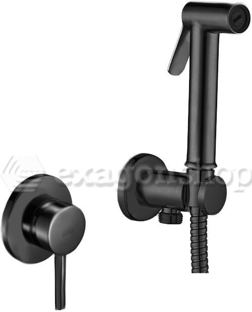 Paffoni doccetta bidet con miscelatore e Corpo Ad Incasso nero opaco