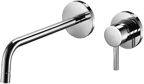 Paffoni Light Miscelatore lavabo Incasso 2 Fori Bocca Mm, vista frontale su sfondo bianco
