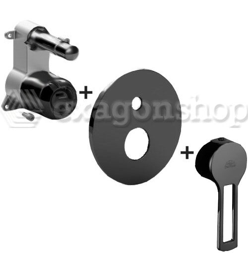 Paffoni Ringo Rinbox015no/M Miscelatore doccia Incasso Con Deviatore Piastra in Metallo Senza Parte Incasso Nero Opaco