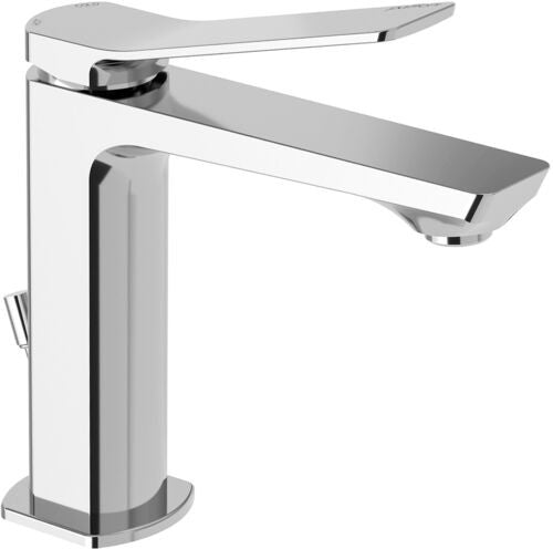 Paffoni Tilt Ti071cr Miscelatore Lavabo Senza Scarico Cromo, vista frontale su sfondo bianco