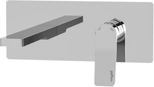Paffoni Tilt Ti105cr Miscelatore lavabo Incasso 2 Fori Cromo, vista frontale su sfondo bianco
