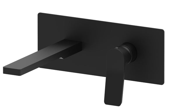 Paffoni Tilt set rubinetteria lavabo a muro bidet senza scarico e miscelatore doccia incasso nero opaco