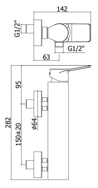 Paffoni Tilt Ti168cr Miscelatore Doccia Esterno Cromo