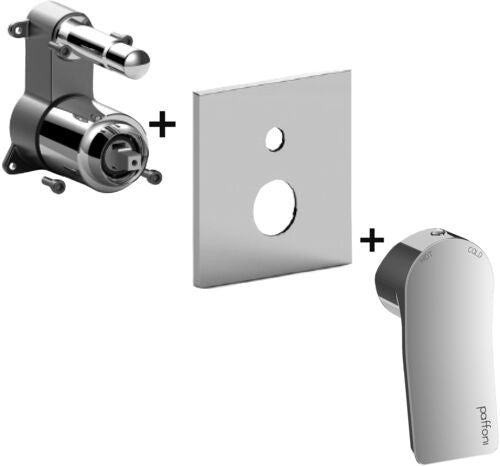 Paffoni Tilt Tibox015cr Miscelatore doccia Incasso 2 Utenze, dettaglio ravvicinato della finitura e del marchio
