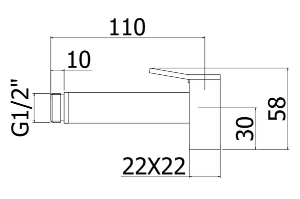 Paffoni Tweet Square doccetta bidet quadra nero opaco Zdoc121