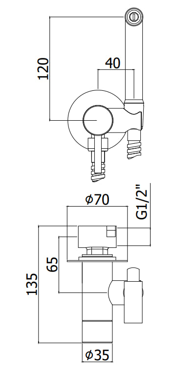 Paffoni Tweet Round Mix Miscelatore bidet Con Doccetta Cromo