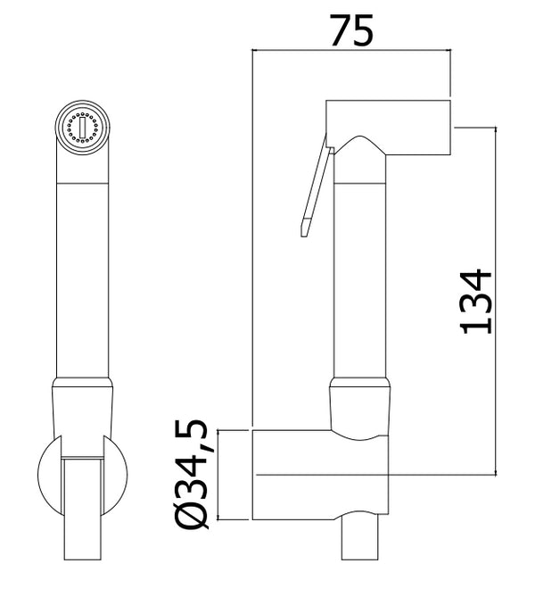 Paffoni Tweet Round set Doccetta Bidet Cromo Zdup114