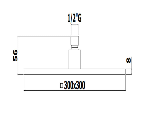 Paffoni Syncro King Soffione 30x30 Quadro Con Snodo In Metallo Nero Opaco