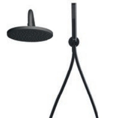 Ideal Standard Idealrain Light Kit Doccia con Soffione Braccio Doccetta Supporto e Flessibile 175 cm Nero Opaco BD389XG