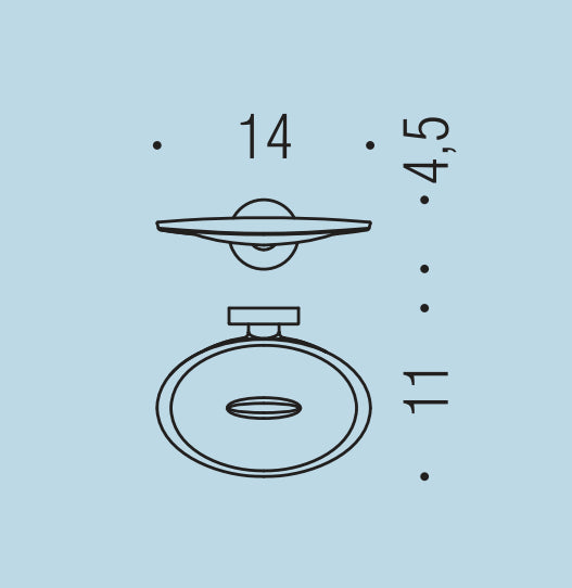 Colombo Plus W49010OM Porta Sapone da parete Oro Mat