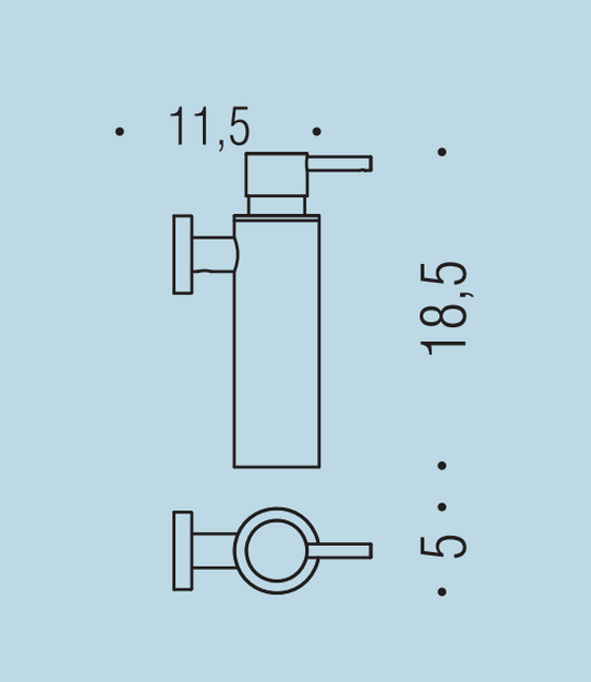 Colombo Plus Dispenser a Parete Oro mat Oromat, dettaglio ravvicinato del materiale e dell'aggancio - Colombo Design